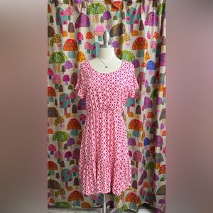 Passport V Neck Midi Dress. XL